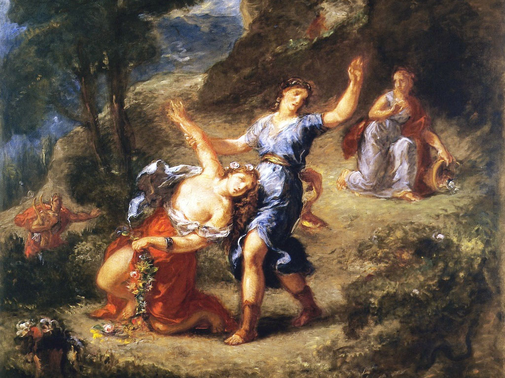 Orfeo ed Euridice Dettaglio del quadro di Eugene Delacroix 1862